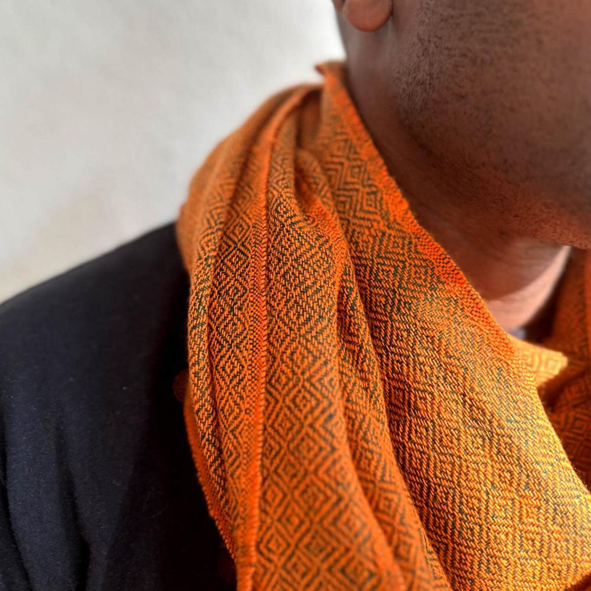 Large cashmere scarf "Magic SUNSET"