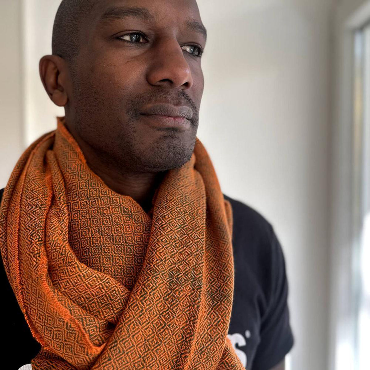 Large cashmere scarf "Magic SUNSET"