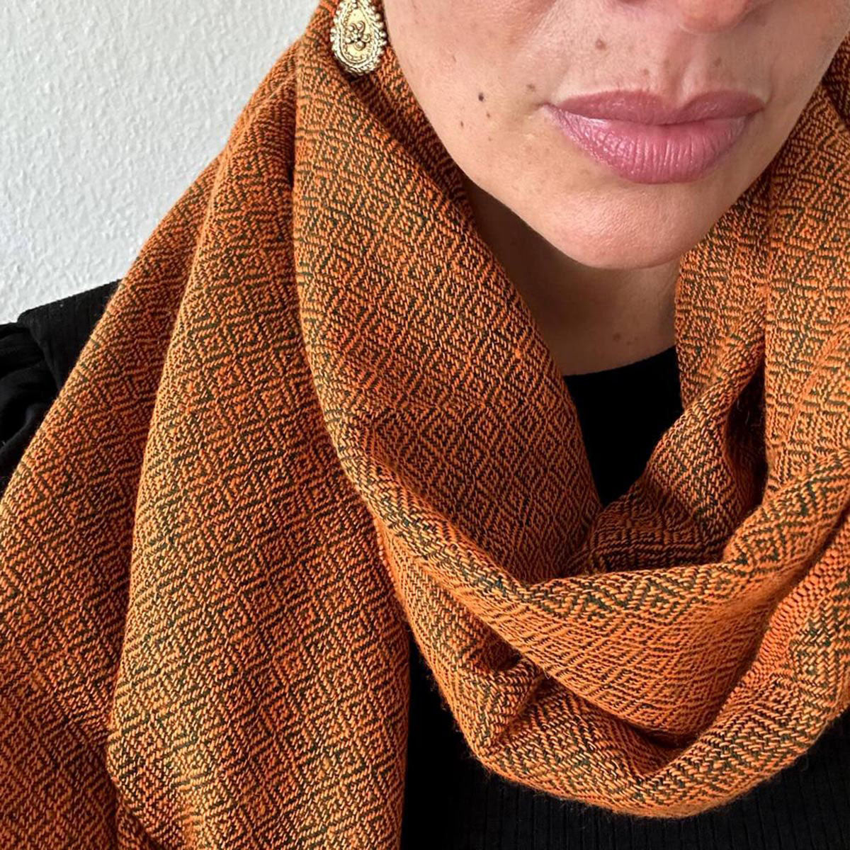 Large cashmere scarf "Magic SUNSET"