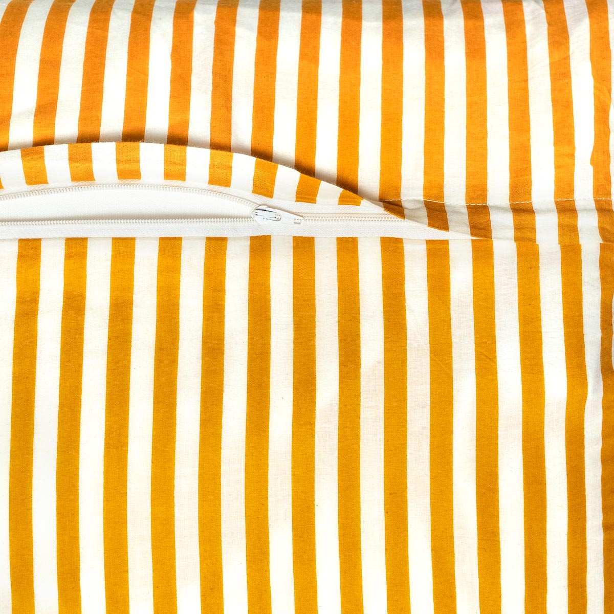 "Golden Magic" cushion cover stripes - 100% cotton, hand-printed