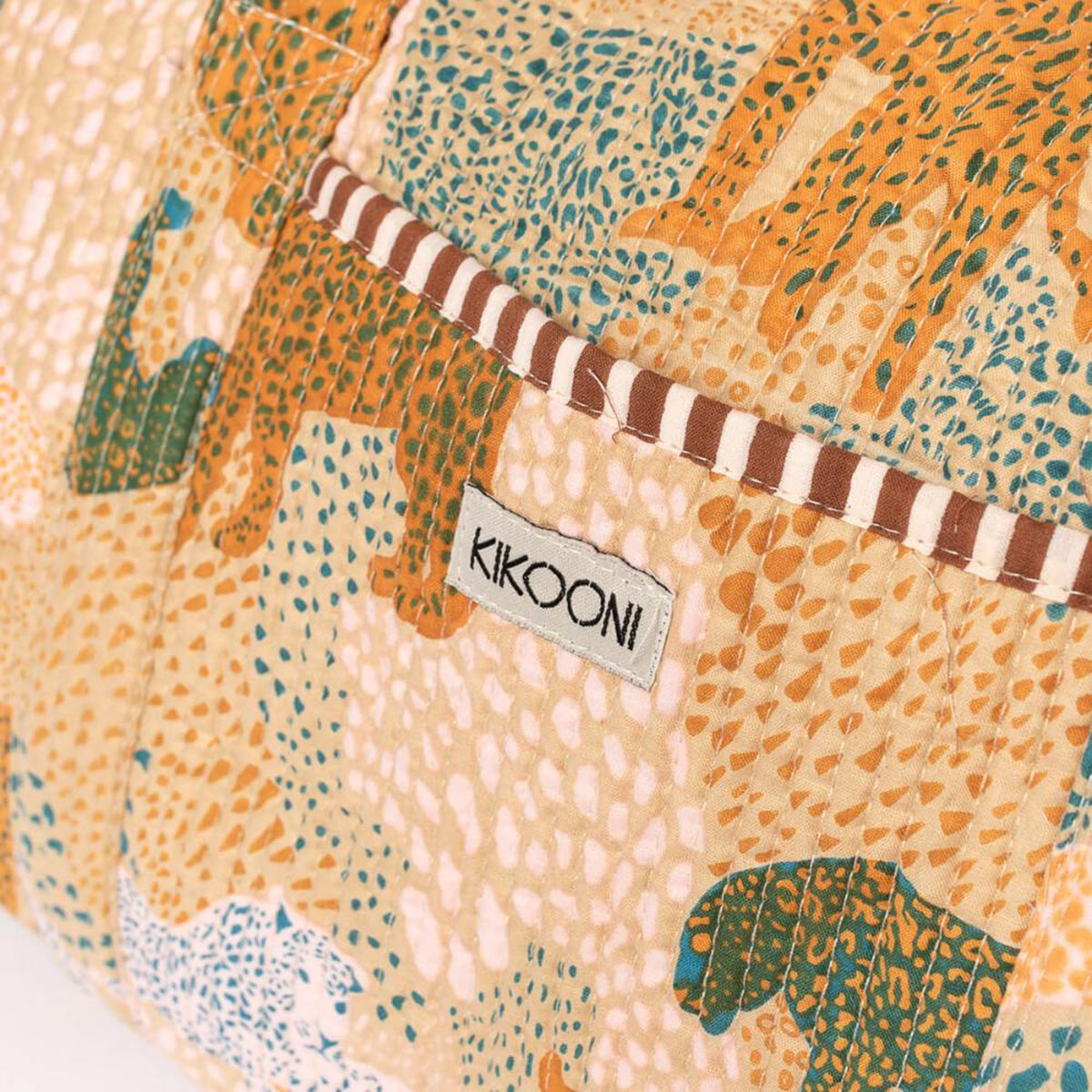 Handmade cotton bag "Lucky Leo" beige