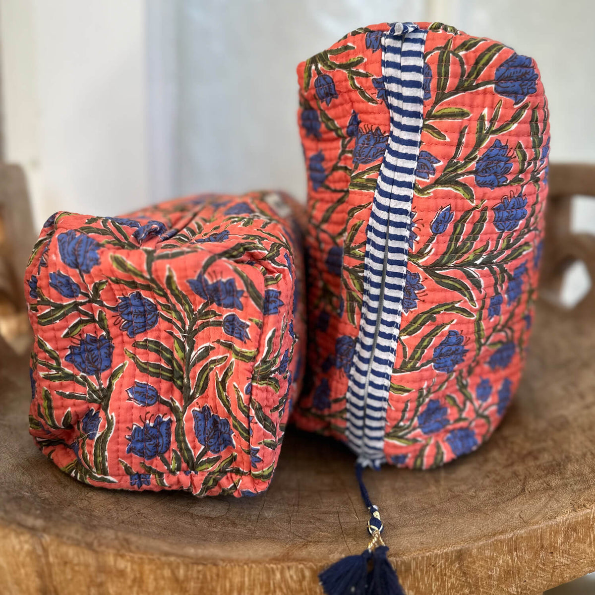 "Blossom Beauty" cosmetic bag - peach