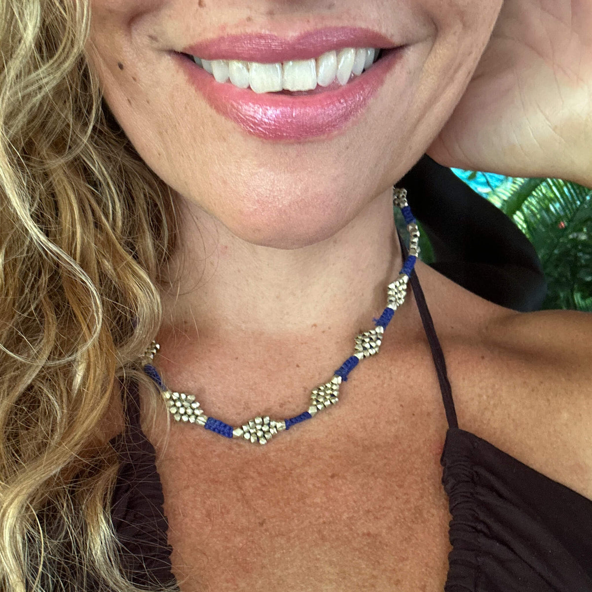 Dokra necklace "Flower"