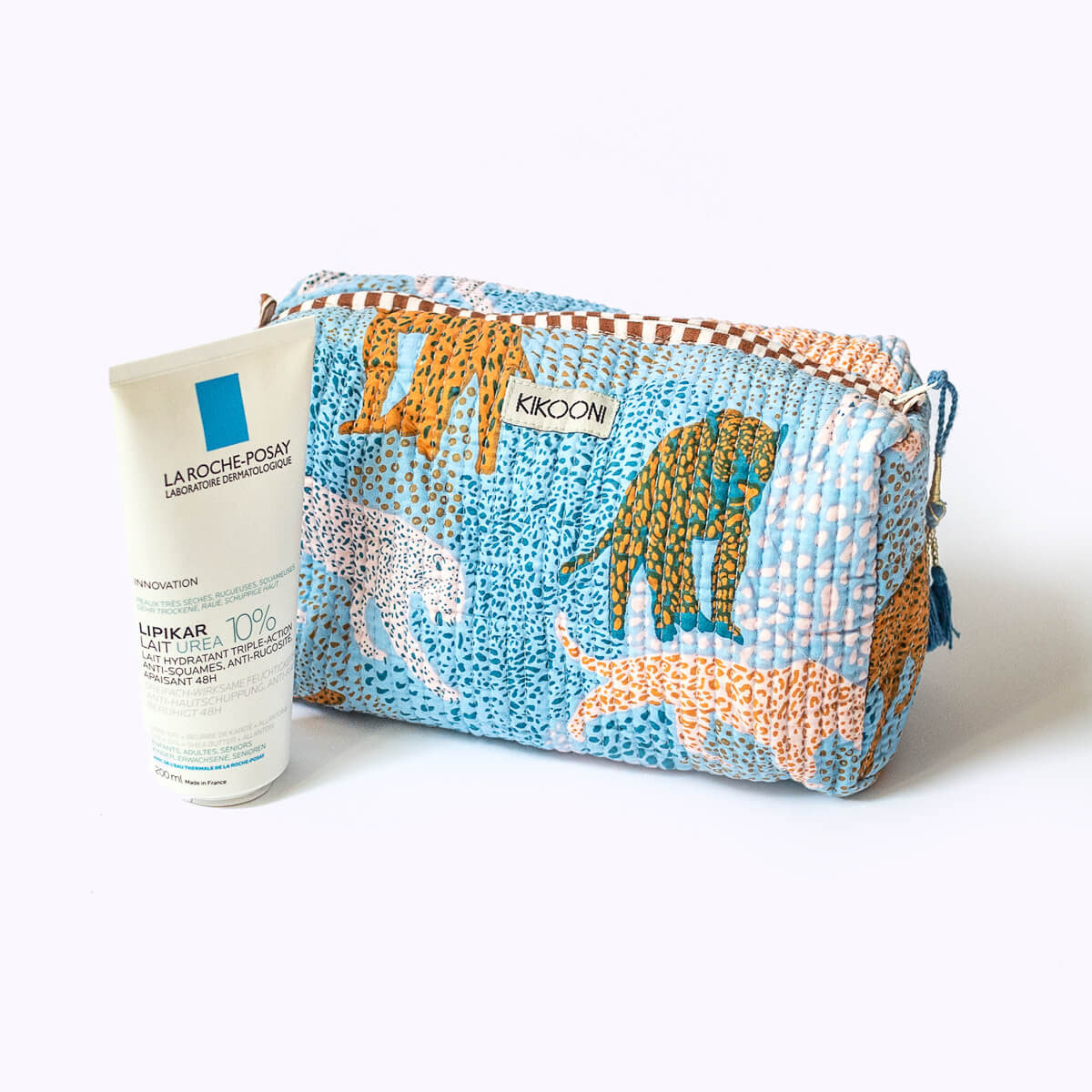 Handmade cosmetic bag "Lucky Leo" - blue
