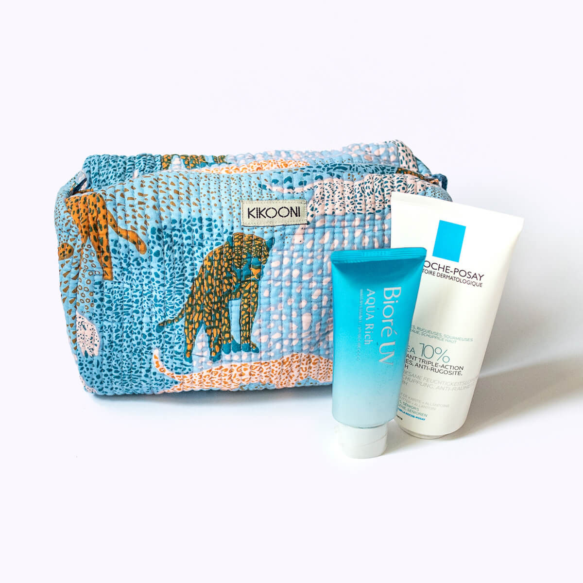 Handmade cosmetic bag "Lucky Leo" - blue