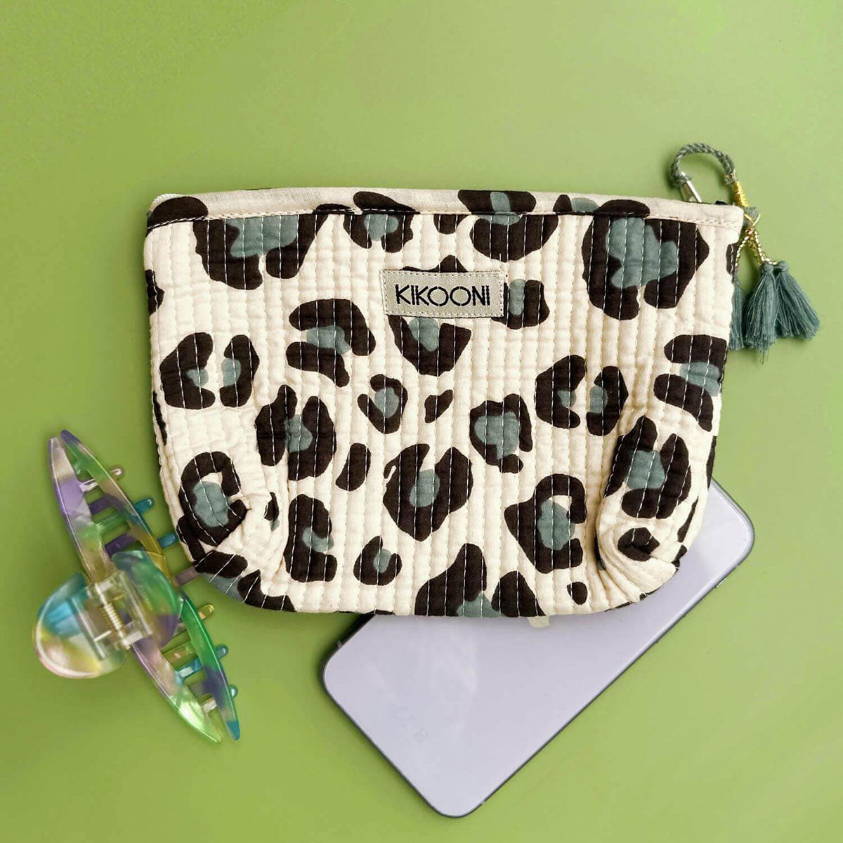 Handmade mini bag "Blue Leo"