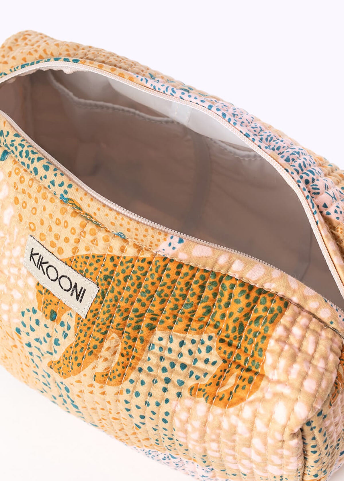 Handmade cosmetic bag "Lucky Leo" - beige
