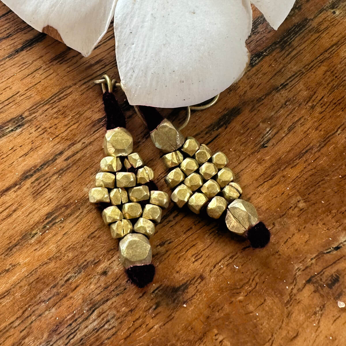 Dokra earrings "Diamonds"