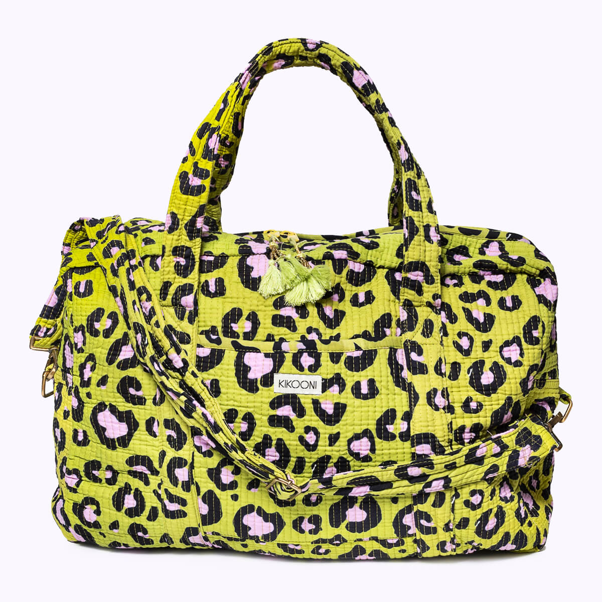 Große Reisetasche "Oh Leo Cosmic green"