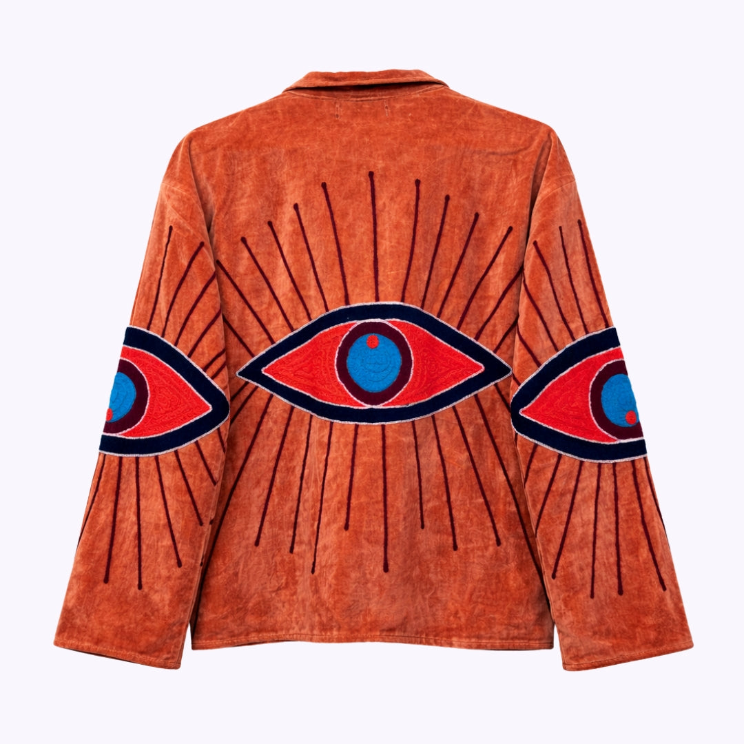 Velvet Jacke "My 3. Eye" - Tangerine
