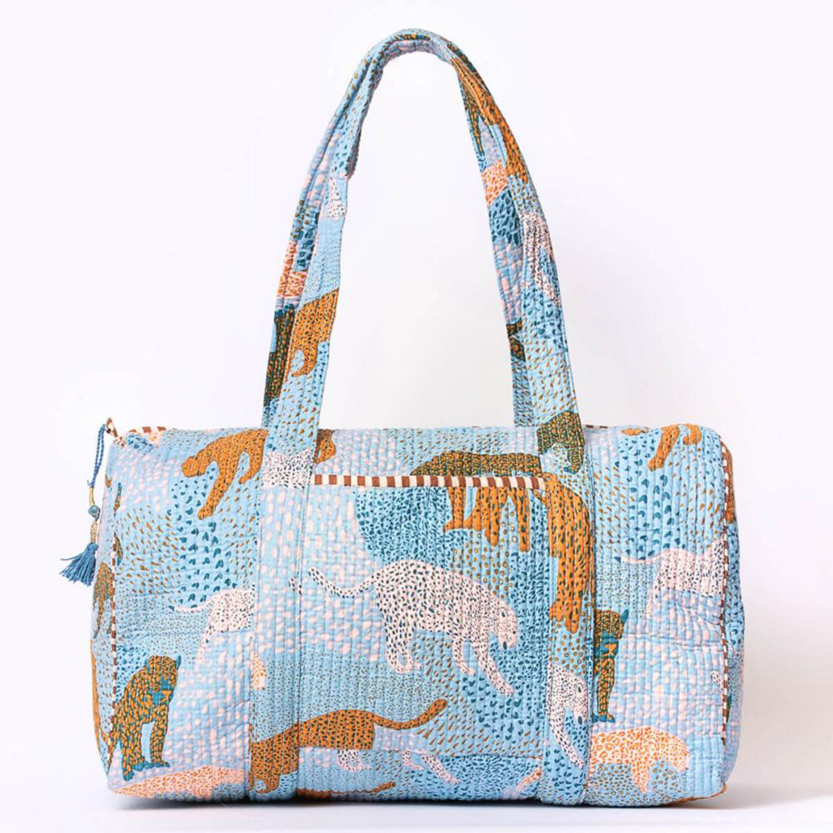 Handgemachte Baumwolltasche "Lucky Leo" blue