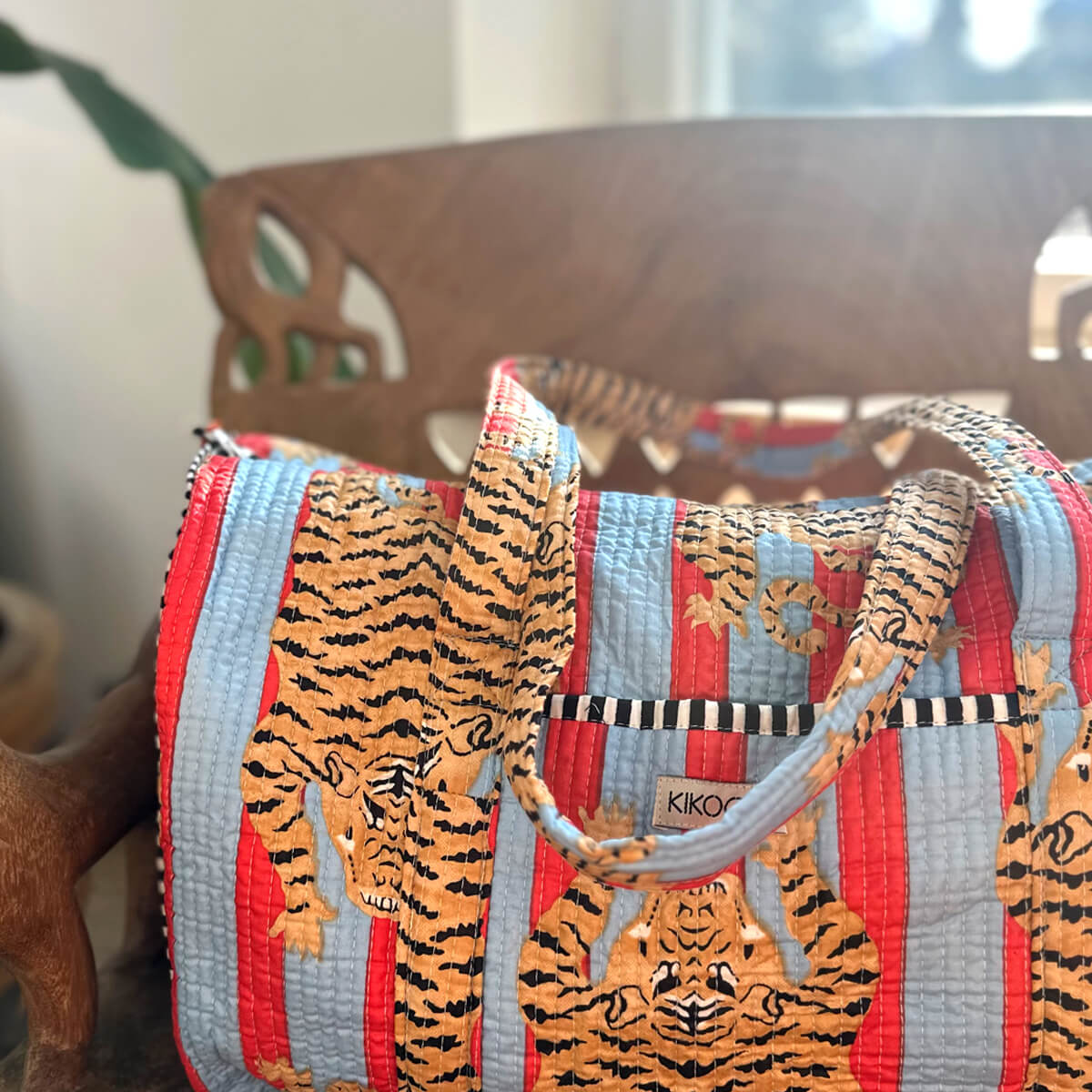 Handmade cotton bag "Poppy Tiger FUNKy"