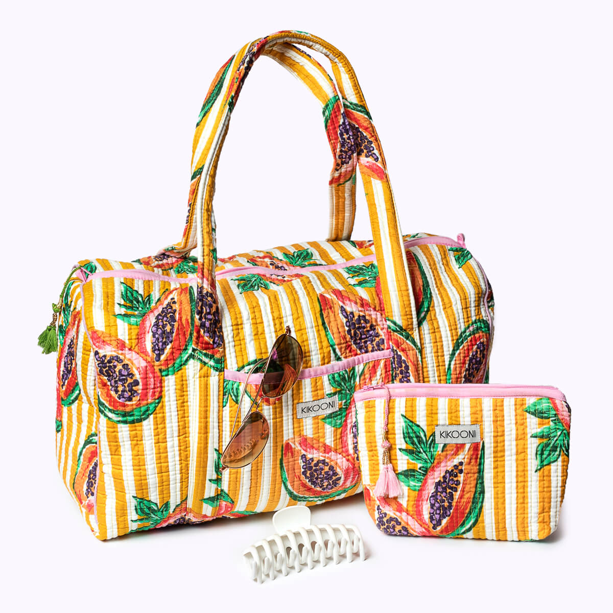 Handgemachte Baumwolltasche "My Papaya Life"