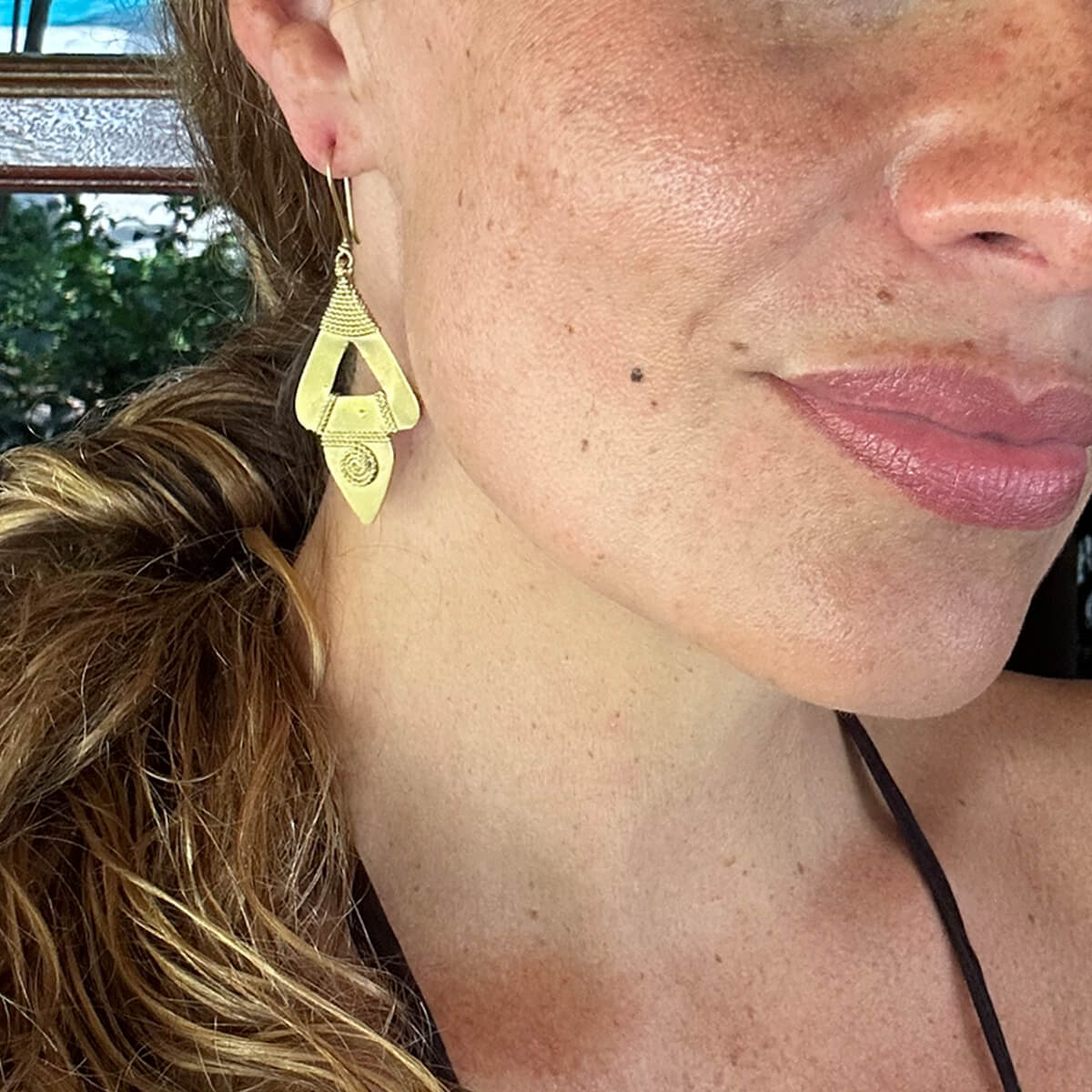 Dokra earrings "brave heart"