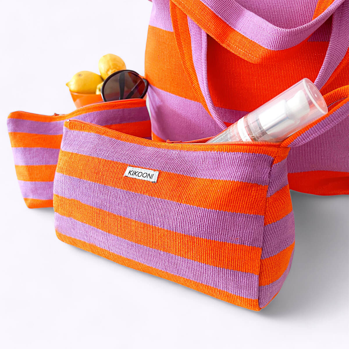 Hand-woven BELEZZA cosmetic bag from Guatemala