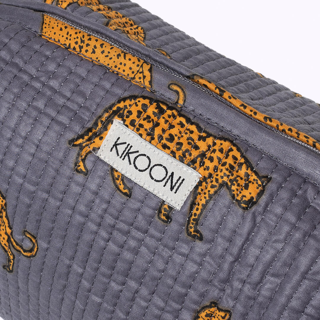 "Grey Leopard" cosmetic bag