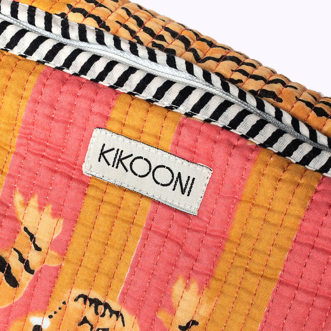 "Poppy Tiger Sunset" cosmetic bag