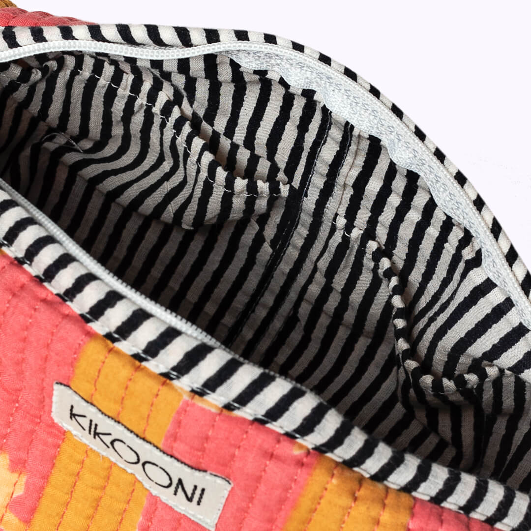 "Poppy Tiger Sunset" cosmetic bag