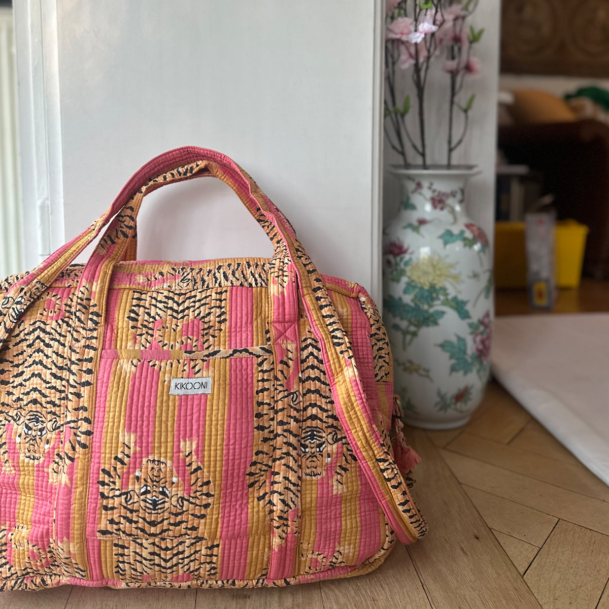 Large travel bag "Poppy Tiger Sunset"