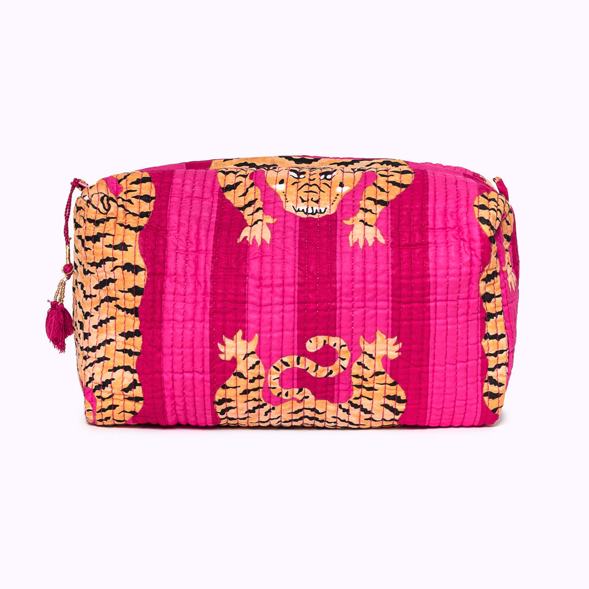 "Poppy Tiger Pink" cosmetic bag