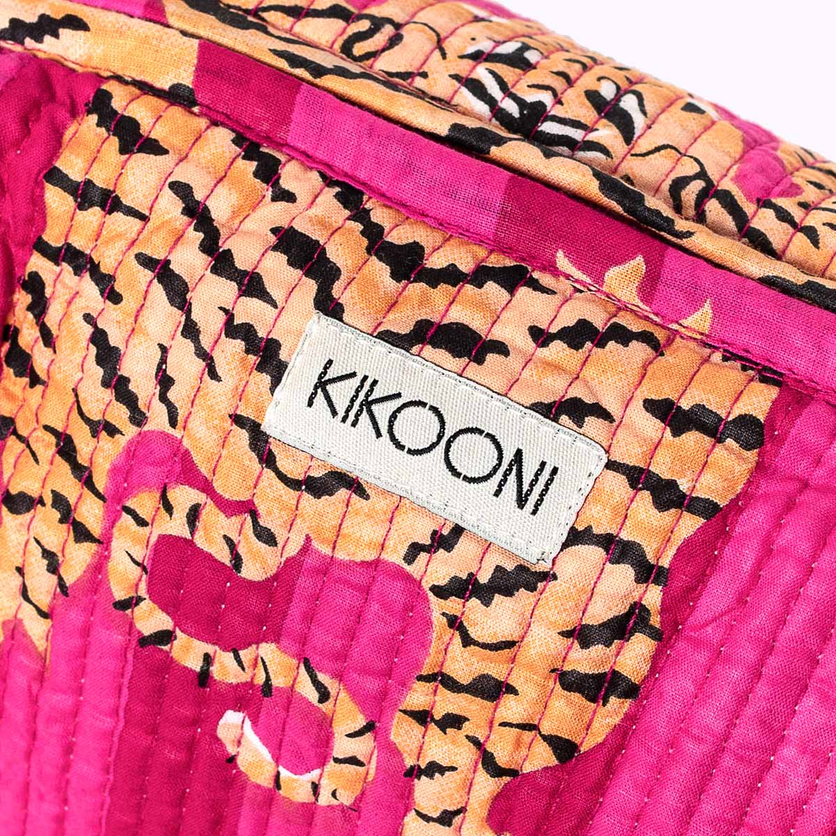 "Poppy Tiger Pink" cosmetic bag