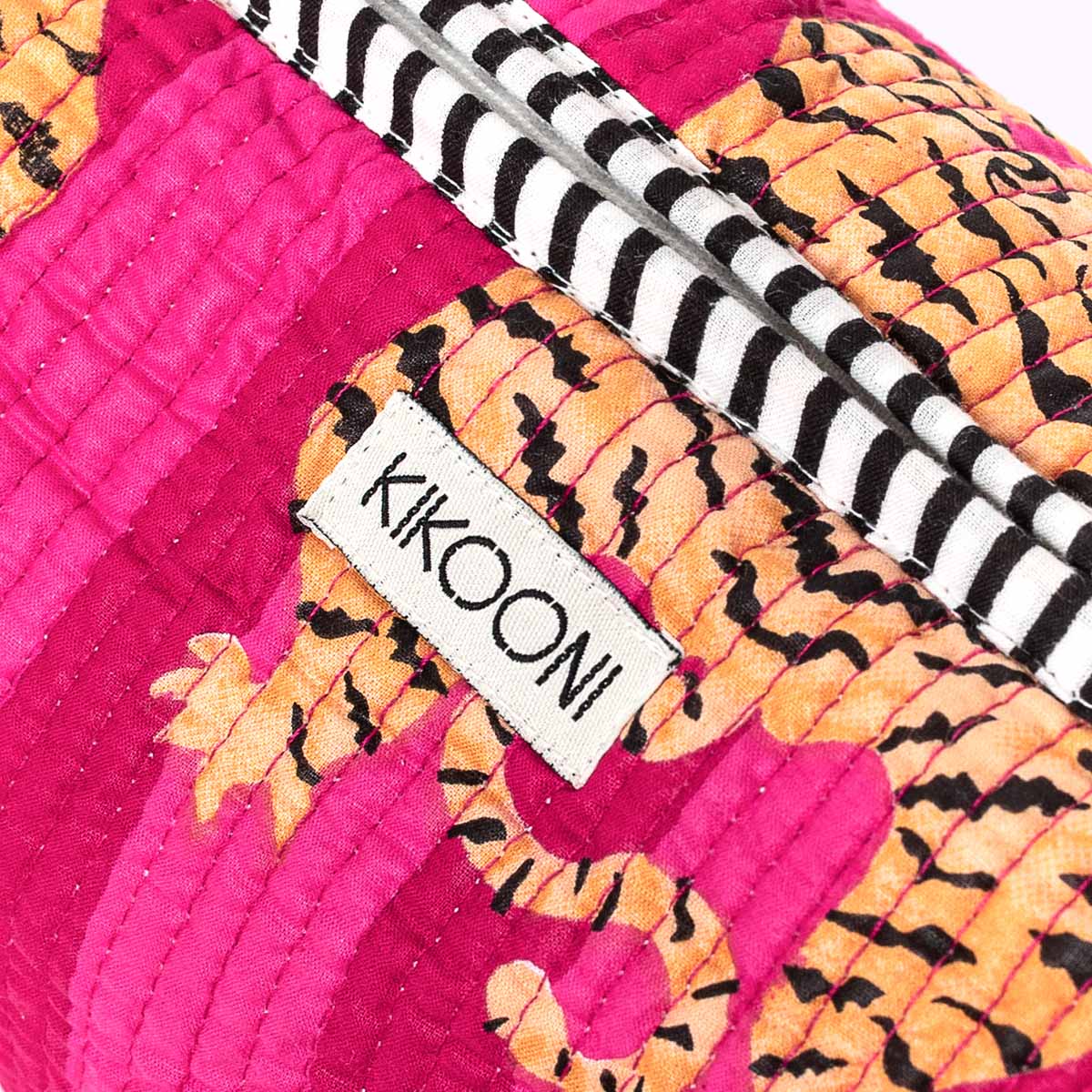 "Poppy Tiger Pink" cosmetic bag