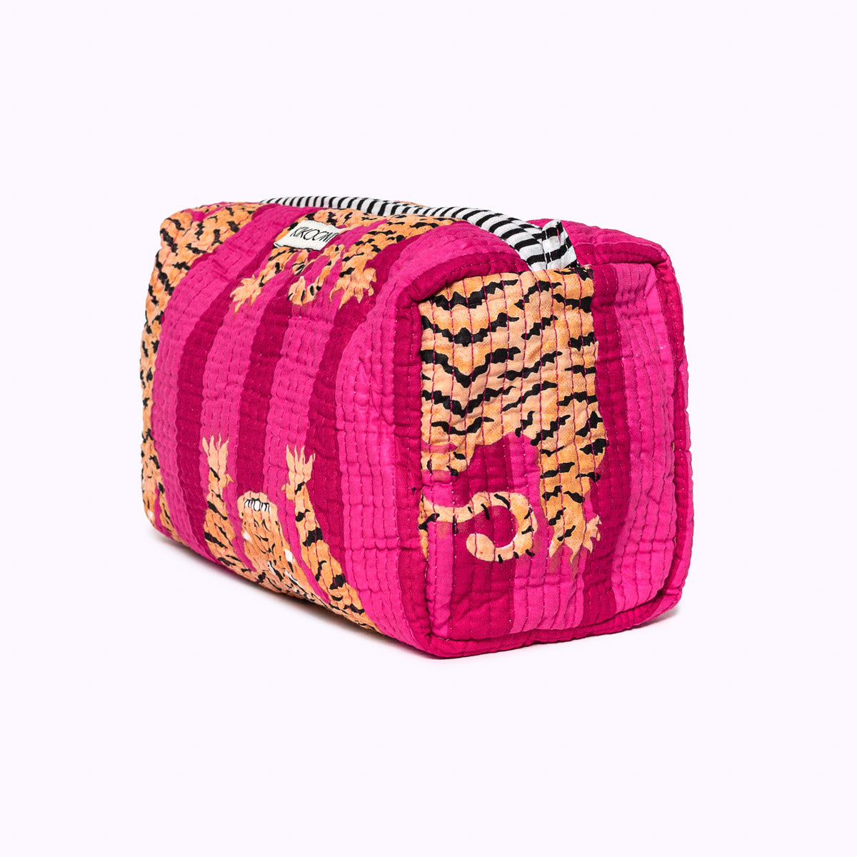 "Poppy Tiger Pink" cosmetic bag