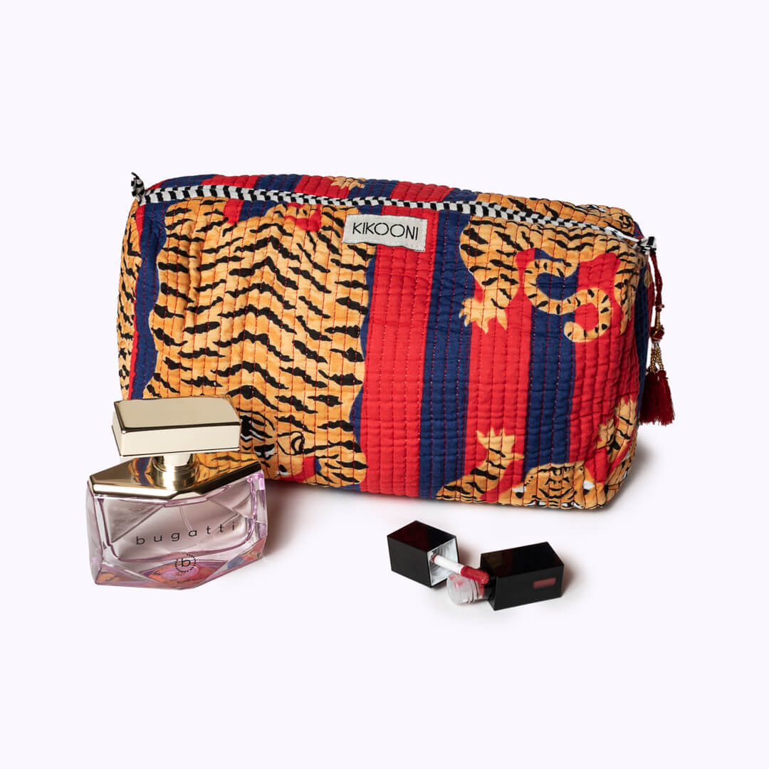 "Poppy Tiger Diva" cosmetic bag