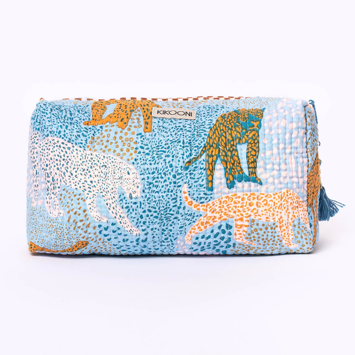 Handgemachte Kosmetiktasche "Lucky Leo " - blue