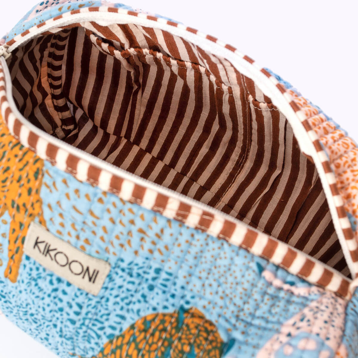 Handmade cosmetic bag "Lucky Leo" - blue