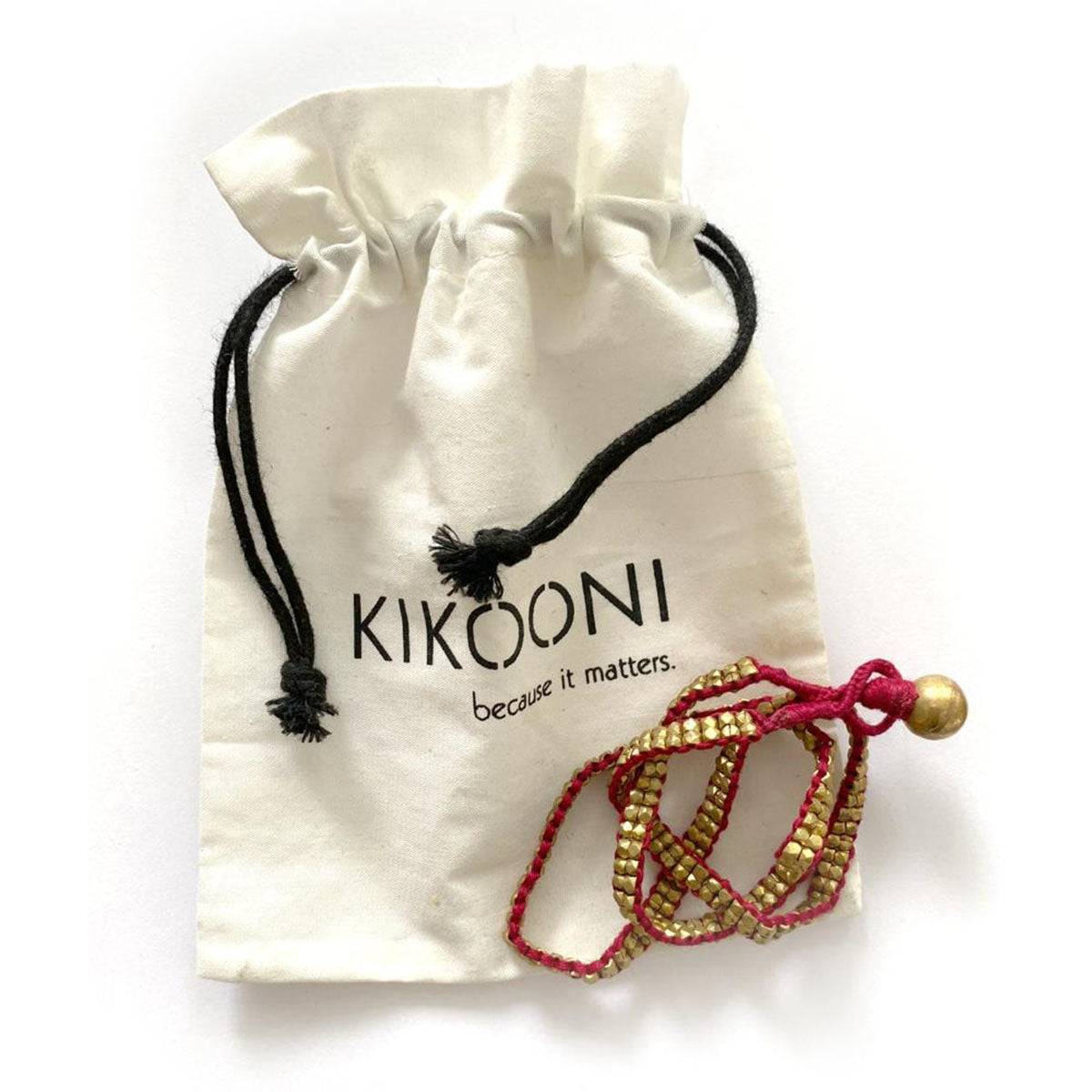 Dokra necklace "red snake"
