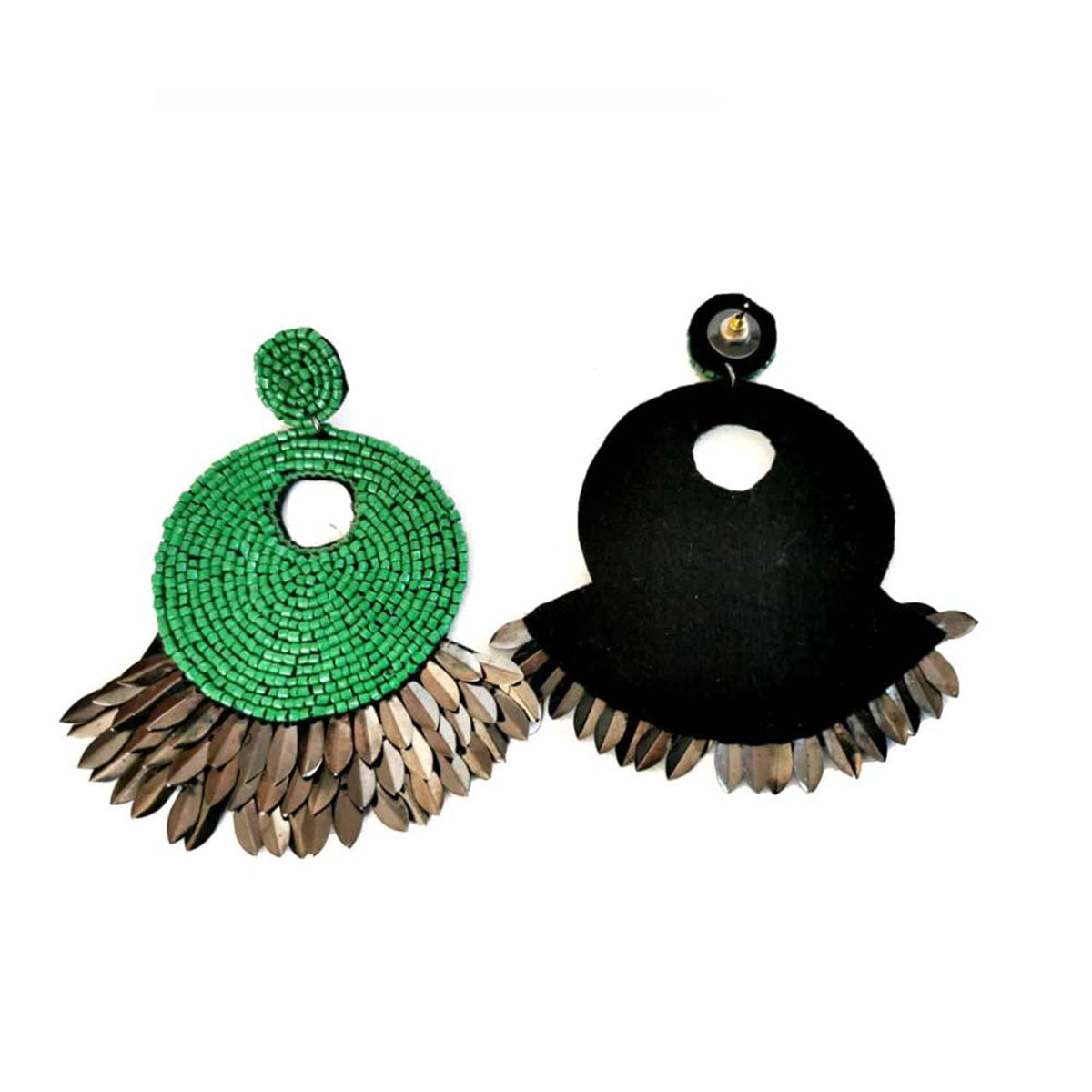 Handmade earrings "peacock"