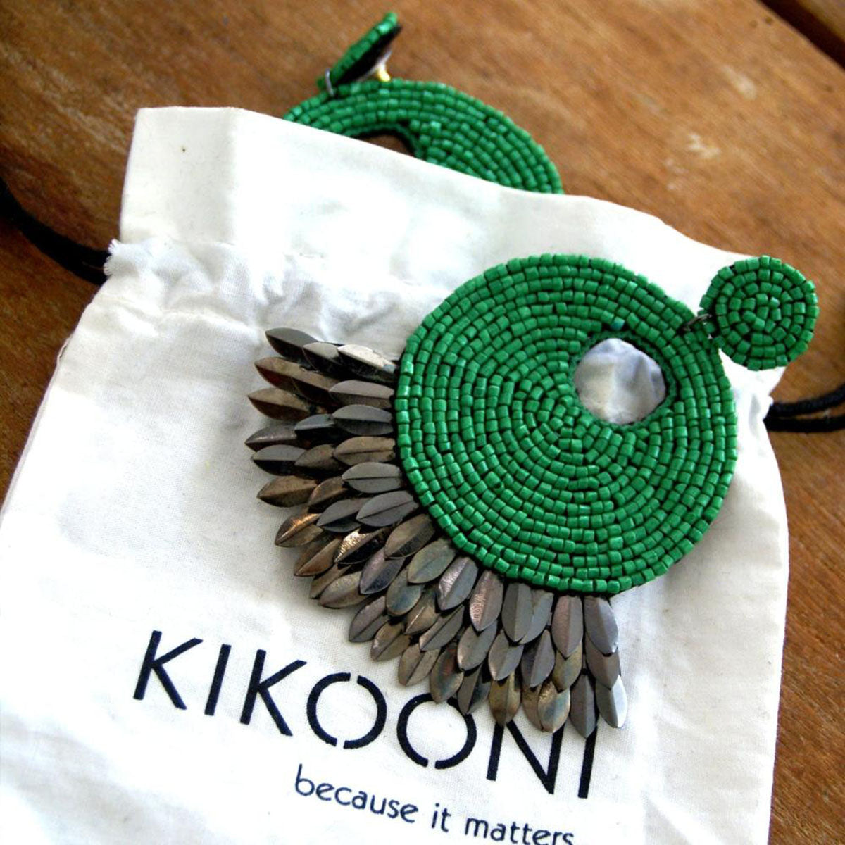 Handmade earrings "peacock"
