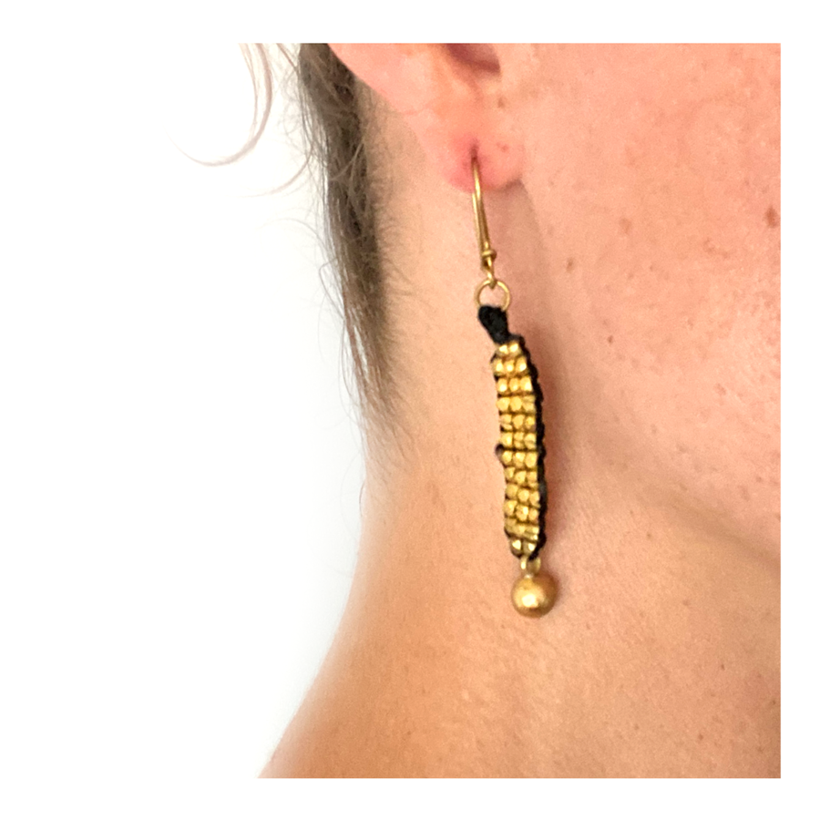 Earrings "orange strands"