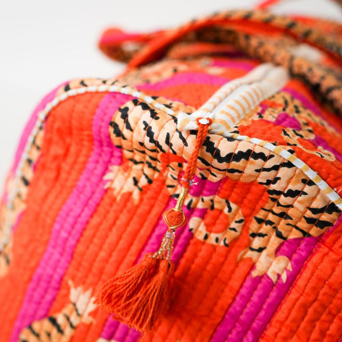 Handgemachte Baumwolltasche "Poppy Tiger"