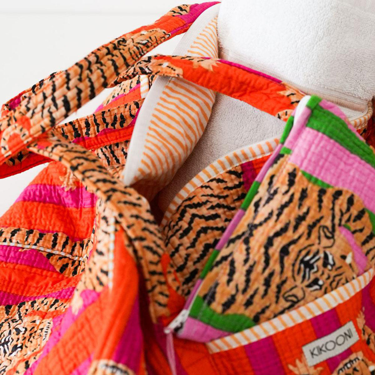 Handgemachte Baumwolltasche "Poppy Tiger"