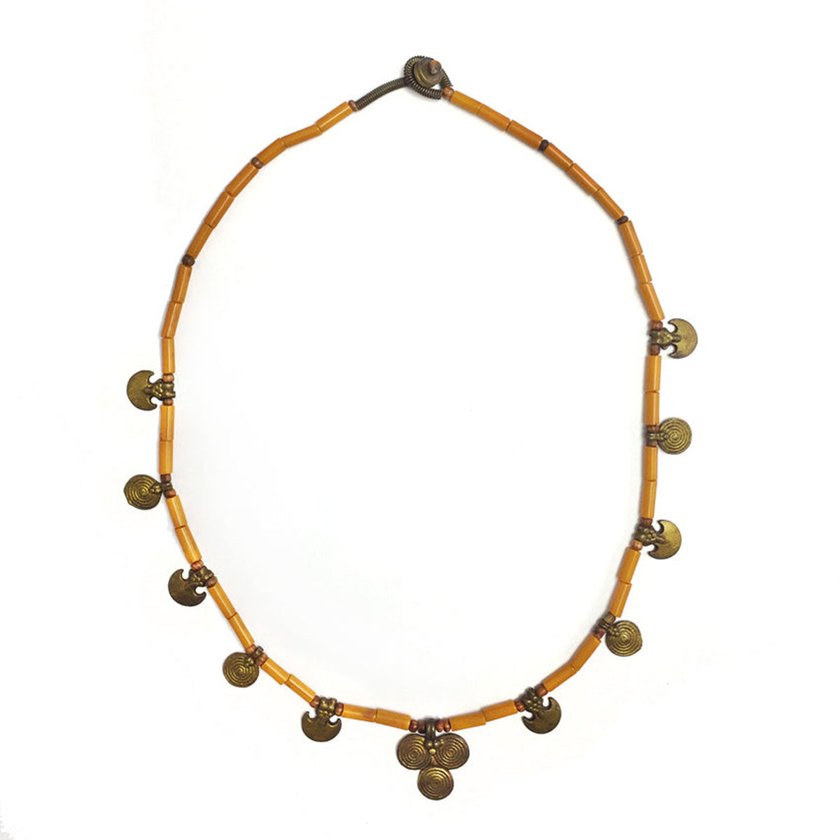 Original vintage Himachal Necklace "Orange"