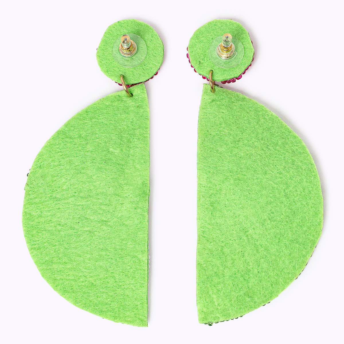 Beaded Earrings " Lime -Juice"