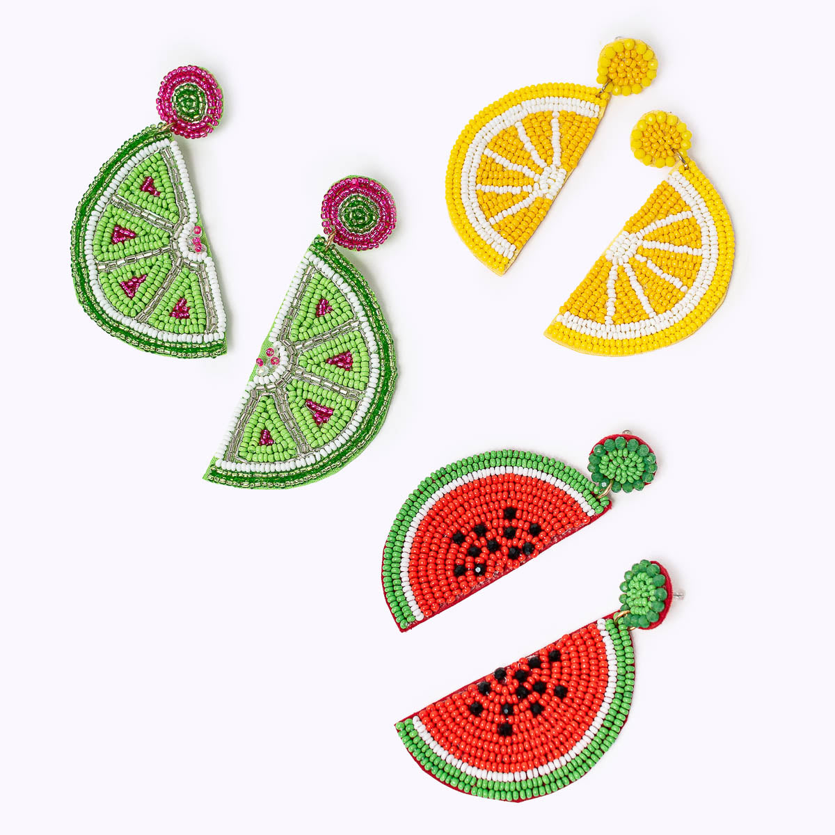 Beaded Earrings "Watermelon Love"