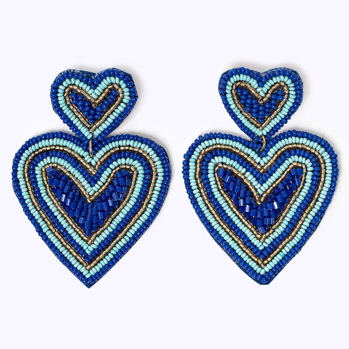 Beaded earrings "My Heart"