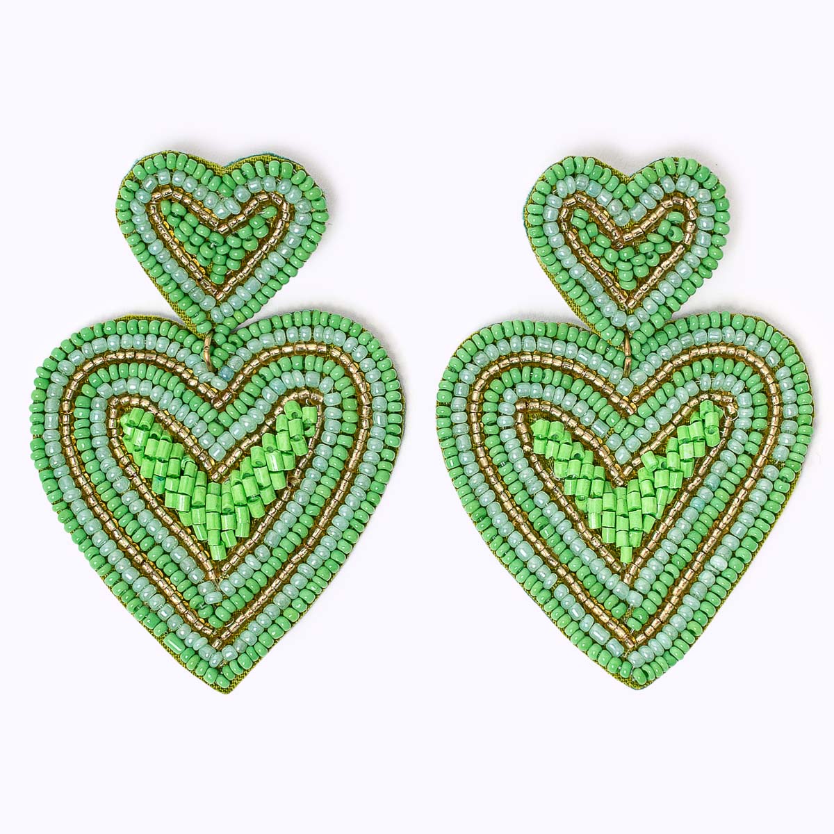 Beaded earrings "My Heart"