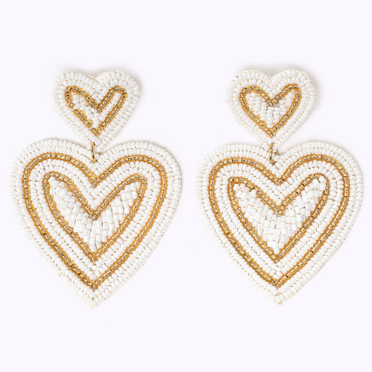 Beaded earrings "My Heart"