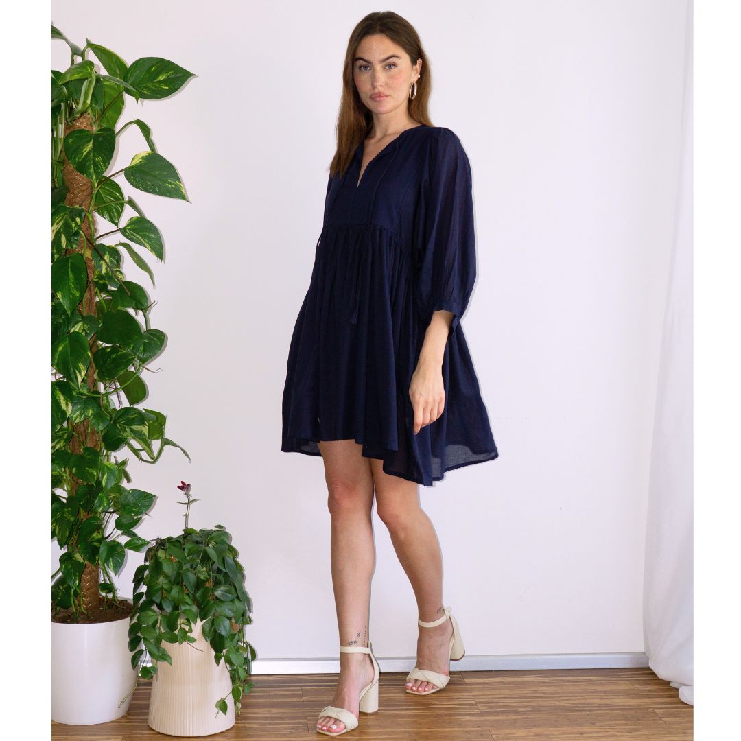 "Feel Good" cotton dress "Midnight Ease"