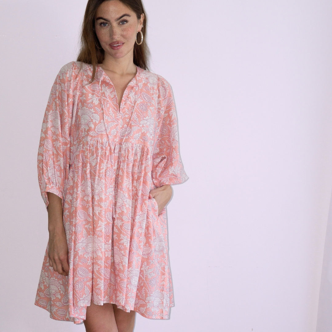 "Feel Good" cotton dress "BLUSH TALE"