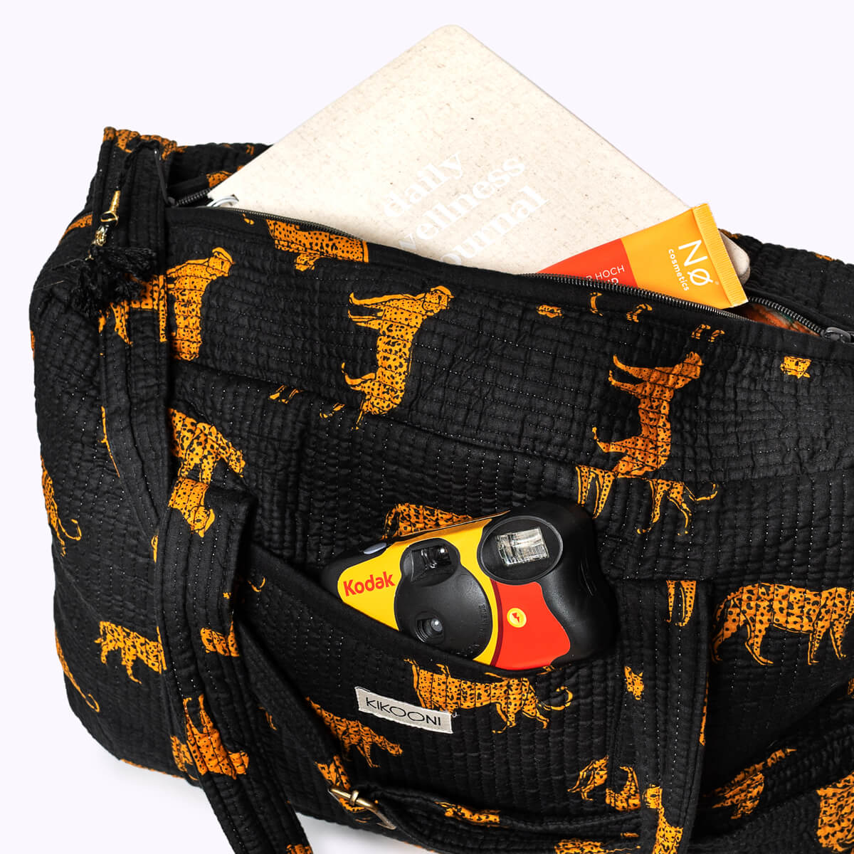 Große Reisetasche "black leopard"