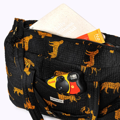 Große Reisetasche "black leopard"