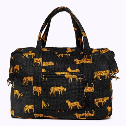 Große Reisetasche "black leopard"