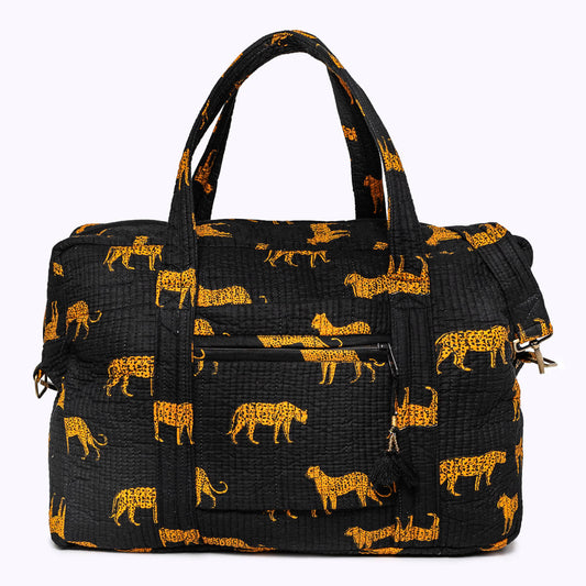 Große Reisetasche "black leopard"