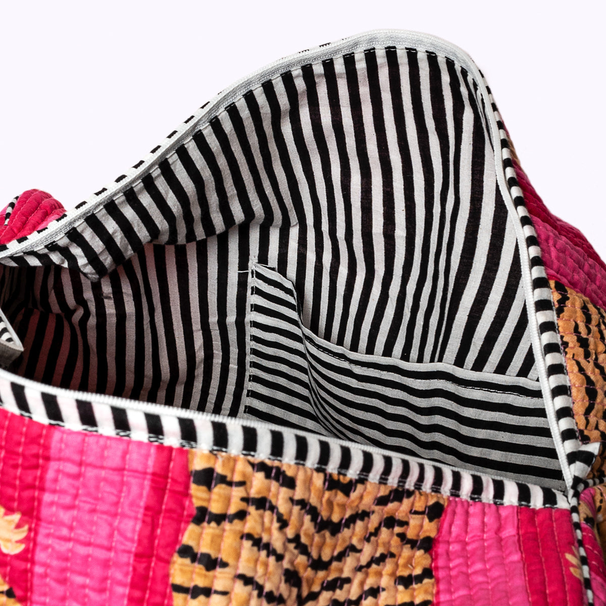 Handgemachte Baumwolltasche  "Poppy Tiger PINK"