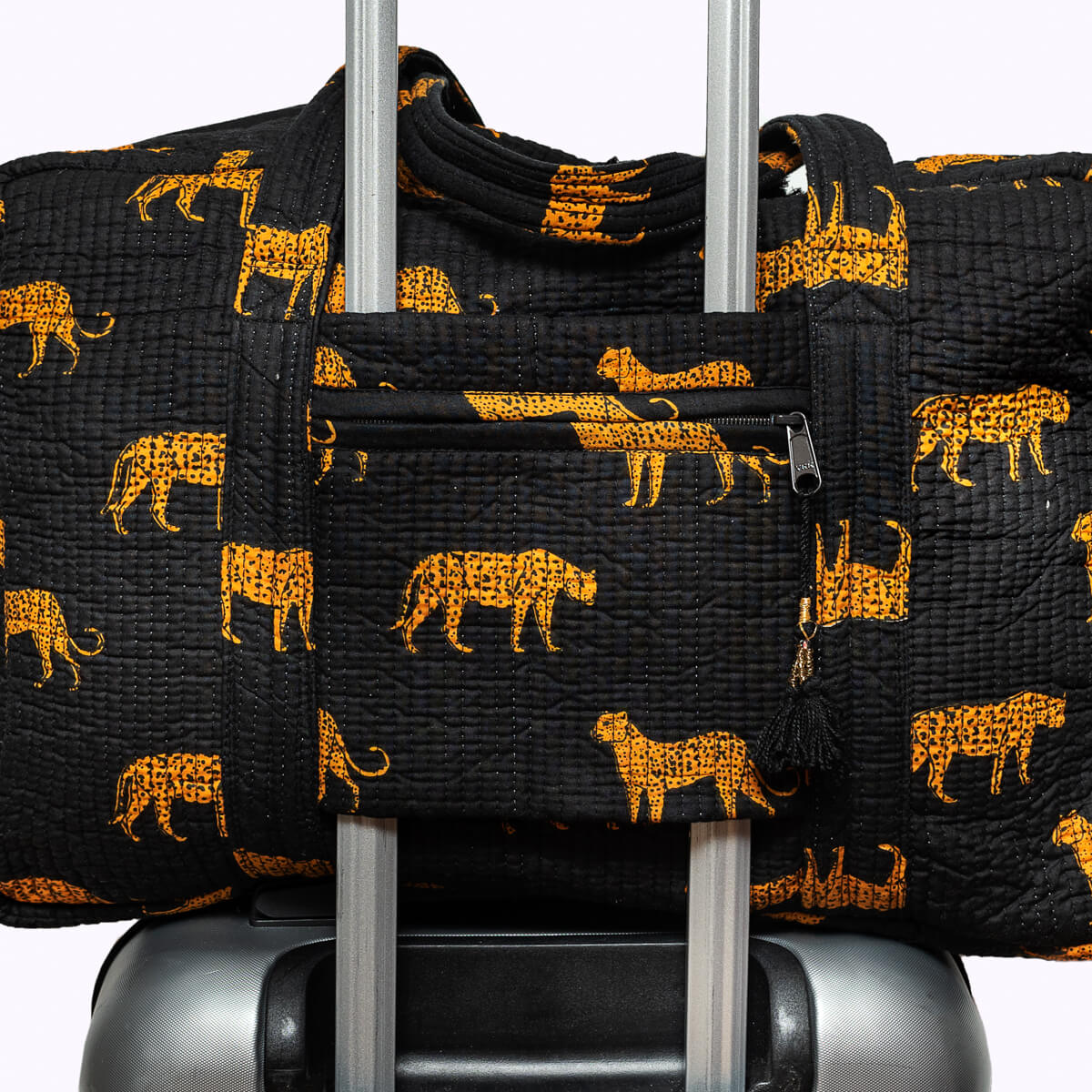 Große Reisetasche "black leopard"